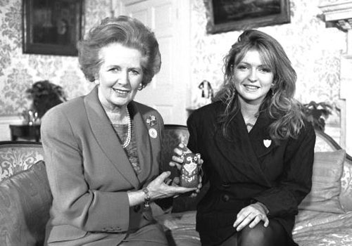 Margaret Thatcher and... Caron Keating!