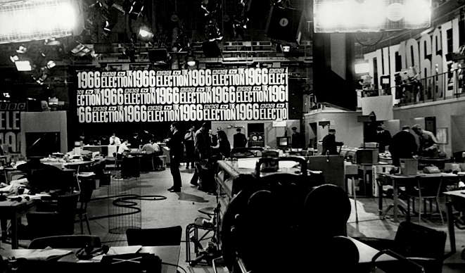 BBC election night studio, March 1966