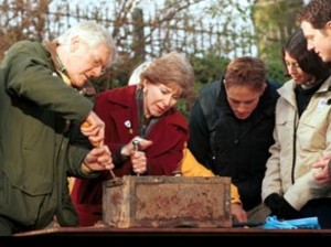The TV Cream 1990s Time Capsule being unearthed, yesterday